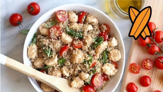 Ensalada quinoa al estilo caprese